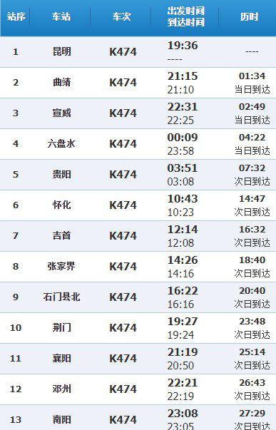 最新2126次列车时刻表概览